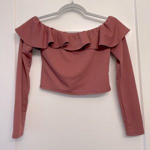 Cute Ruffle Neck Top